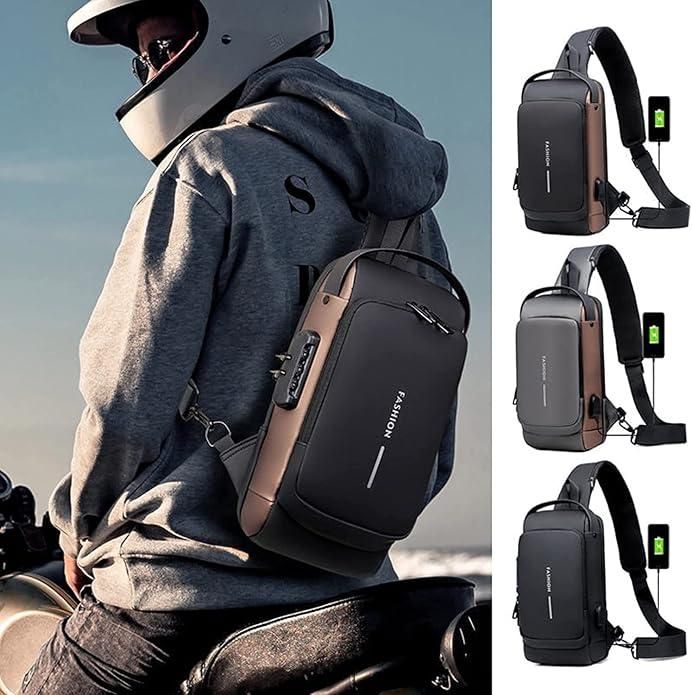 USB CHARGING Waterproof Lightweight Sling Bag for Men & Women